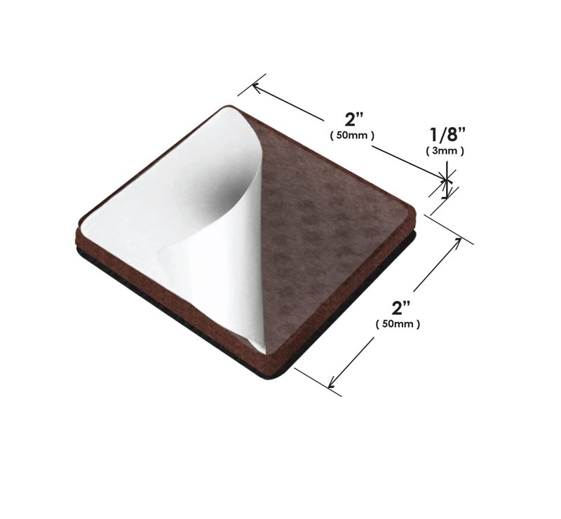 Slipstick GorillaPads Non Slip Furniture Pads/Gripper Feet Floor Protectors (Set of 8) Premium 2 Inch Square Self Adhesive Rubber Stoppers for Furniture Legs - Image 5